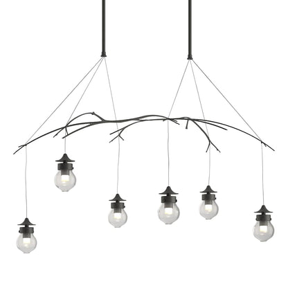 Hubbardton Forge Kiwi 6 Light 37" Wide Suspension Linear Pendant