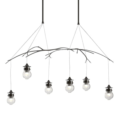 Hubbardton Forge Kiwi 6 Light 37" Wide Suspension Linear Pendant