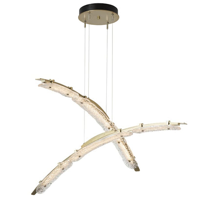 Hubbardton Forge Glissade 44" Wide Suspension Multi Light Pendant