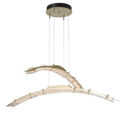 Hubbardton Forge Glissade 44" Wide Suspension Multi Light Pendant