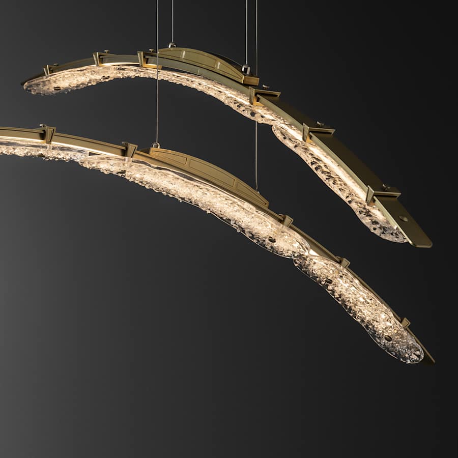 Hubbardton Forge Glissade 44" Wide Suspension Multi Light Pendant
