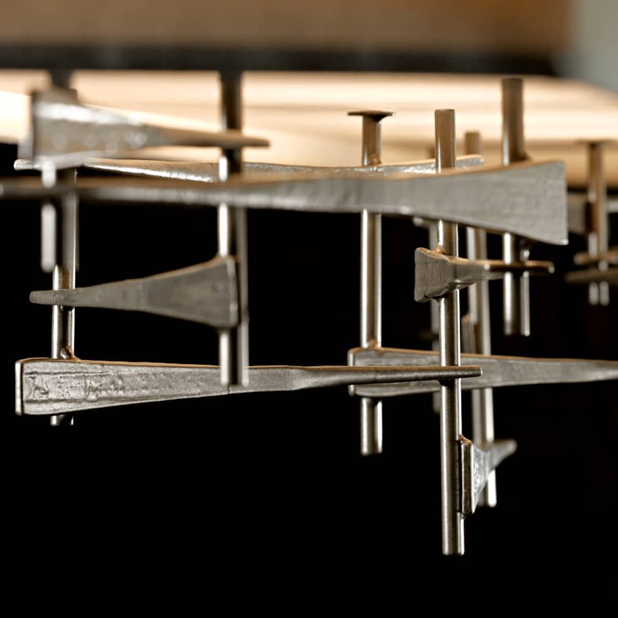 Hubbardton Forge Cavaletti 4 Light 42" Wide Linear Pendant