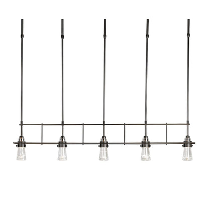 Hubbardton Forge Erlenmeyer 5 Light 48" Wide Linear Pendant