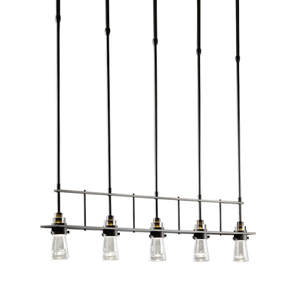 Hubbardton Forge Erlenmeyer 5 Light 48" Wide Linear Pendant
