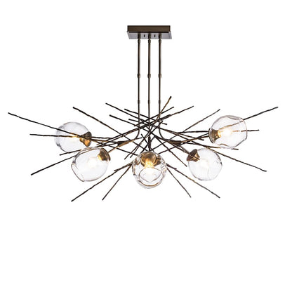 Hubbardton Forge Griffin 6 Light 63" Wide Multi Light Pendant