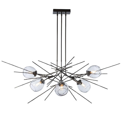 Hubbardton Forge Griffin 6 Light 63" Wide Multi Light Pendant