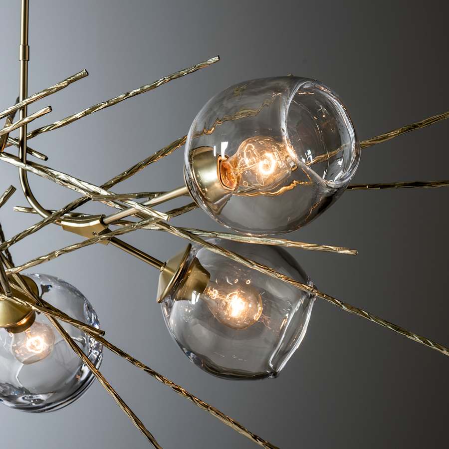Hubbardton Forge Griffin 6 Light 63" Wide Multi Light Pendant