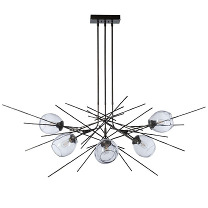 Hubbardton Forge Griffin 6 Light 63" Wide Multi Light Pendant