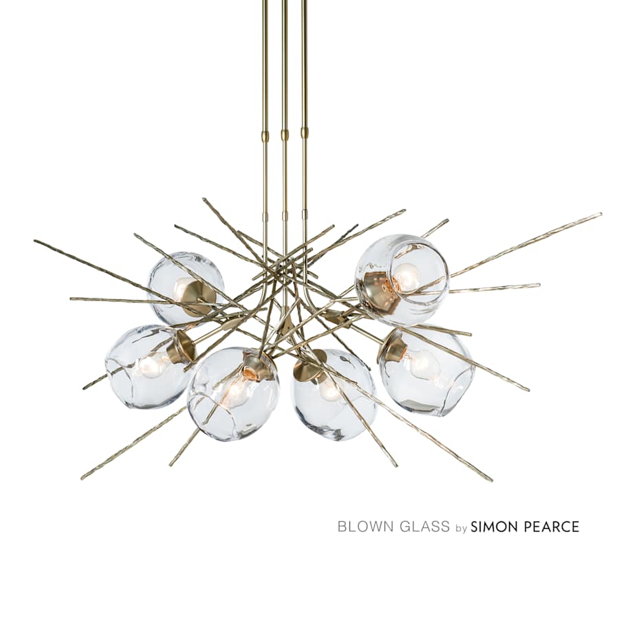 Hubbardton Forge Griffin 6 Light 63" Wide Multi Light Pendant