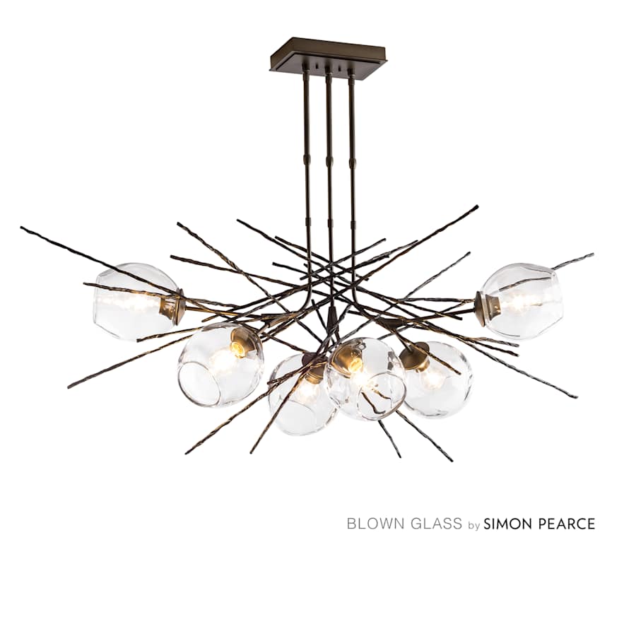 Hubbardton Forge Griffin 6 Light 63" Wide Multi Light Pendant