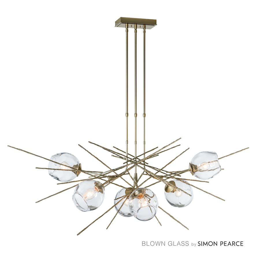 Hubbardton Forge Griffin 6 Light 63" Wide Multi Light Pendant