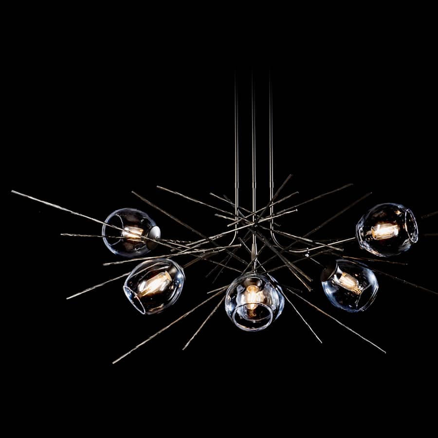 Hubbardton Forge Griffin 6 Light 63" Wide Multi Light Pendant