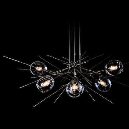 Hubbardton Forge Griffin 6 Light 63" Wide Multi Light Pendant