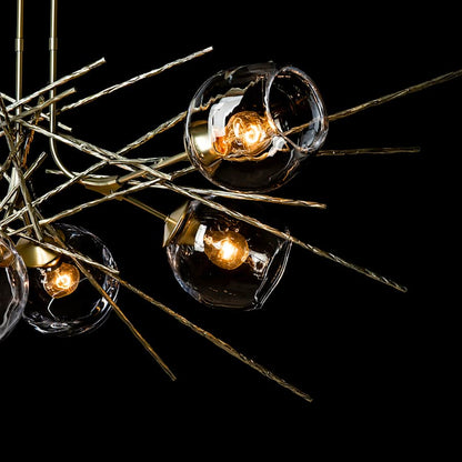 Hubbardton Forge Griffin 6 Light 63" Wide Multi Light Pendant