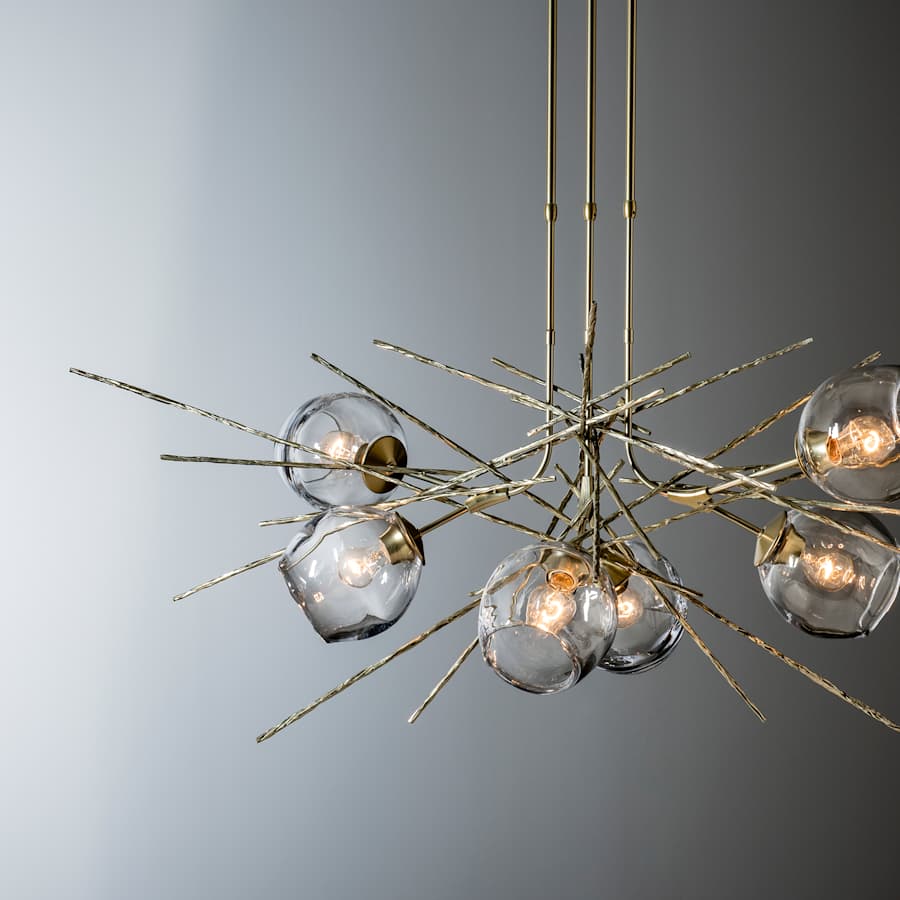 Hubbardton Forge Griffin 6 Light 63" Wide Multi Light Pendant