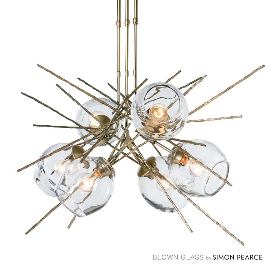 Hubbardton Forge Griffin 6 Light 63" Wide Multi Light Pendant