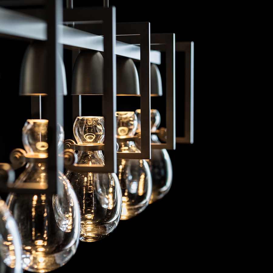 Hubbardton Forge New Traditional 5 Light 41" Wide Linear Chandelier