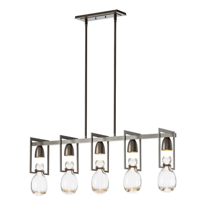 Hubbardton Forge New Traditional 5 Light 41" Wide Linear Chandelier