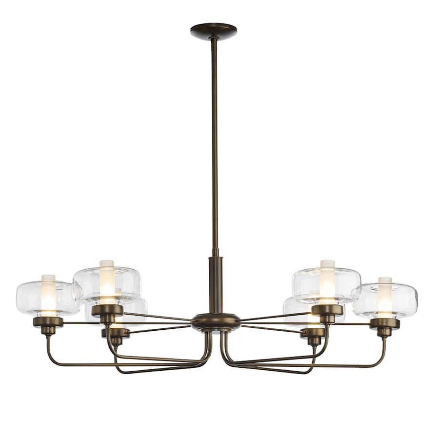 Hubbardton Forge Nola 6 Light 43" Wide LED Multi Light Pendant