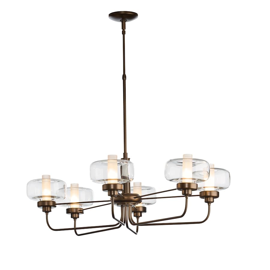 Hubbardton Forge Nola 6 Light 43" Wide LED Multi Light Pendant
