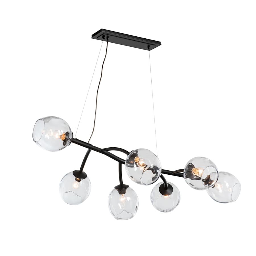 Hubbardton Forge Vine 7 Light 49" Wide Linear Chandelier