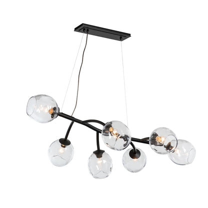 Hubbardton Forge Vine 7 Light 49" Wide Linear Chandelier