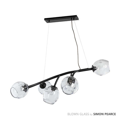Hubbardton Forge Vine 7 Light 49" Wide Linear Chandelier