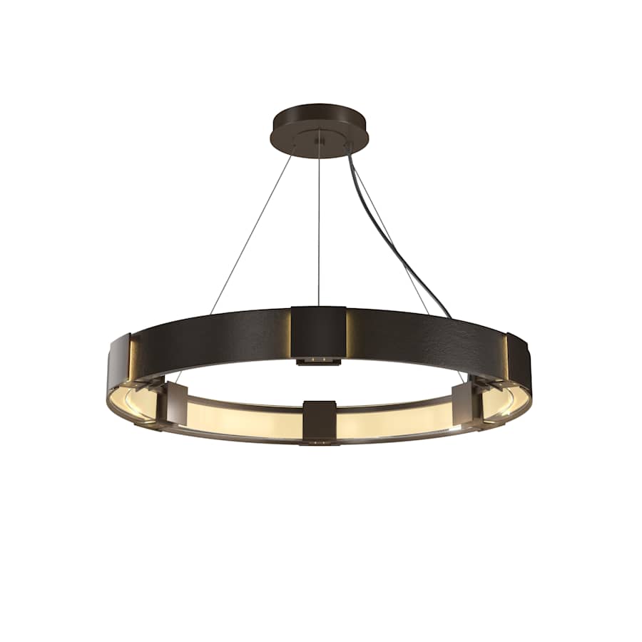Hubbardton Forge Aura 6 Light 29" Wide Ring Chandelier