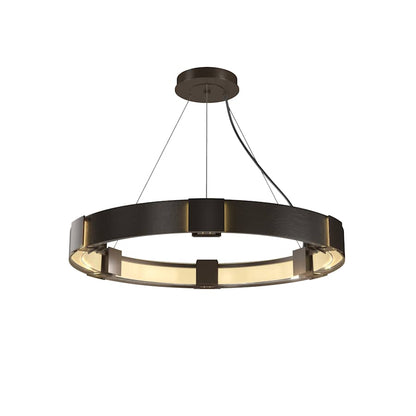 Hubbardton Forge Aura 6 Light 29" Wide Ring Chandelier
