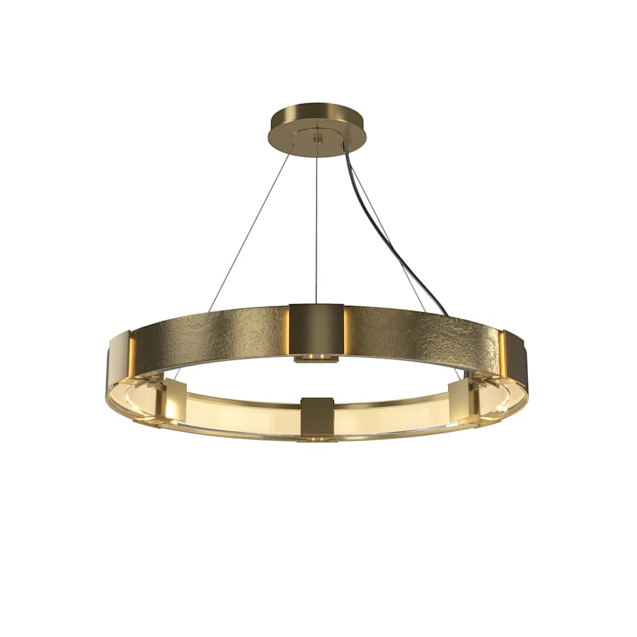 Hubbardton Forge Aura 6 Light 29" Wide Ring Chandelier