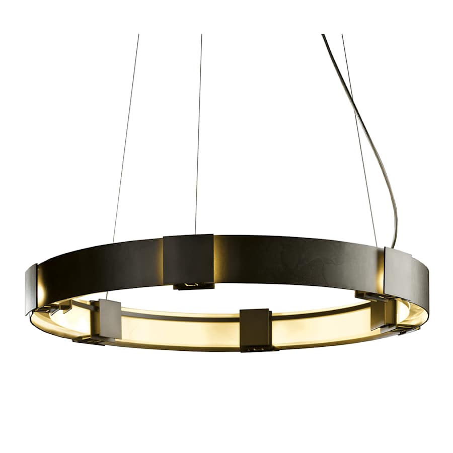 Hubbardton Forge Aura 6 Light 29" Wide Ring Chandelier