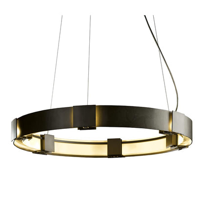 Hubbardton Forge Aura 6 Light 29" Wide Ring Chandelier