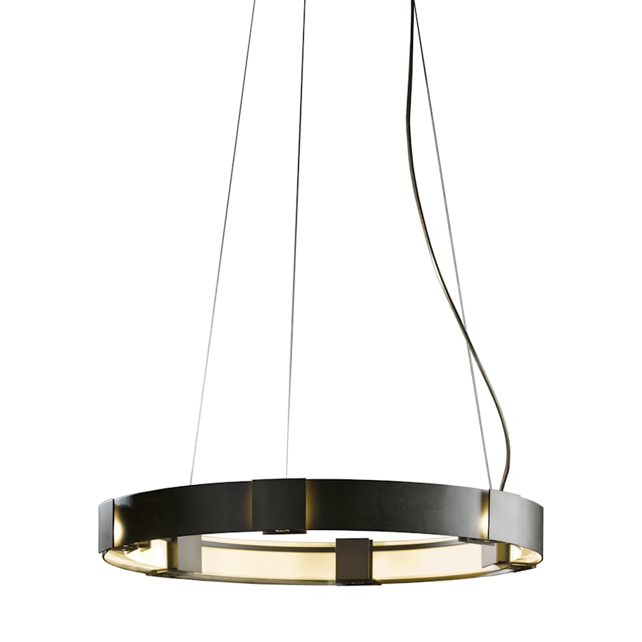 Hubbardton Forge Aura 6 Light 29" Wide Ring Chandelier