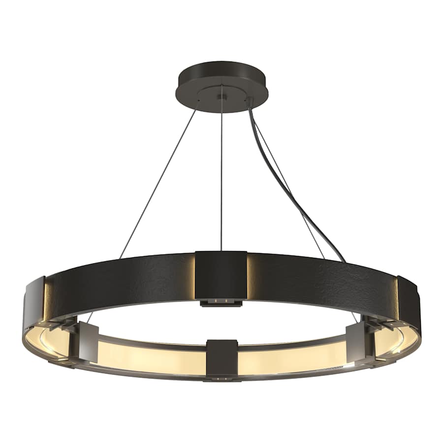 Hubbardton Forge Aura 6 Light 29" Wide Ring Chandelier