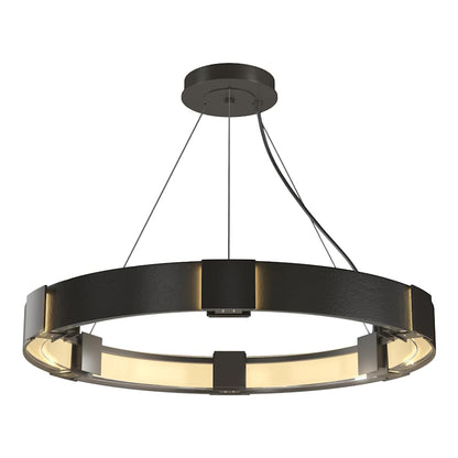 Hubbardton Forge Aura 6 Light 29" Wide Ring Chandelier