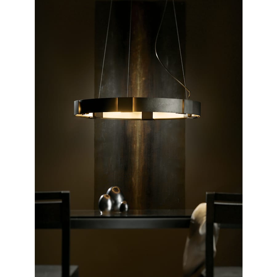 Hubbardton Forge Aura 6 Light 29" Wide Ring Chandelier