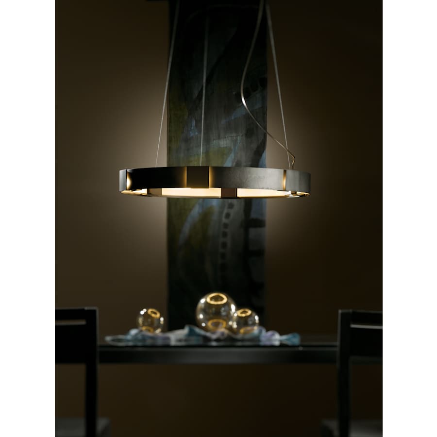 Hubbardton Forge Aura 6 Light 29" Wide Ring Chandelier