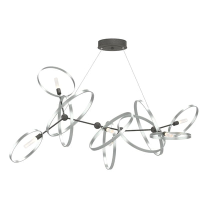 Hubbardton Forge Celesse 6 Light 60" Wide Suspension Linear Pendant