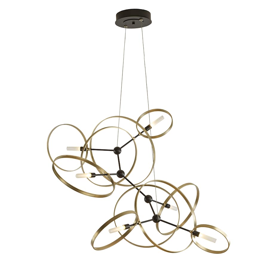Hubbardton Forge Celesse 6 Light 60" Wide Suspension Linear Pendant