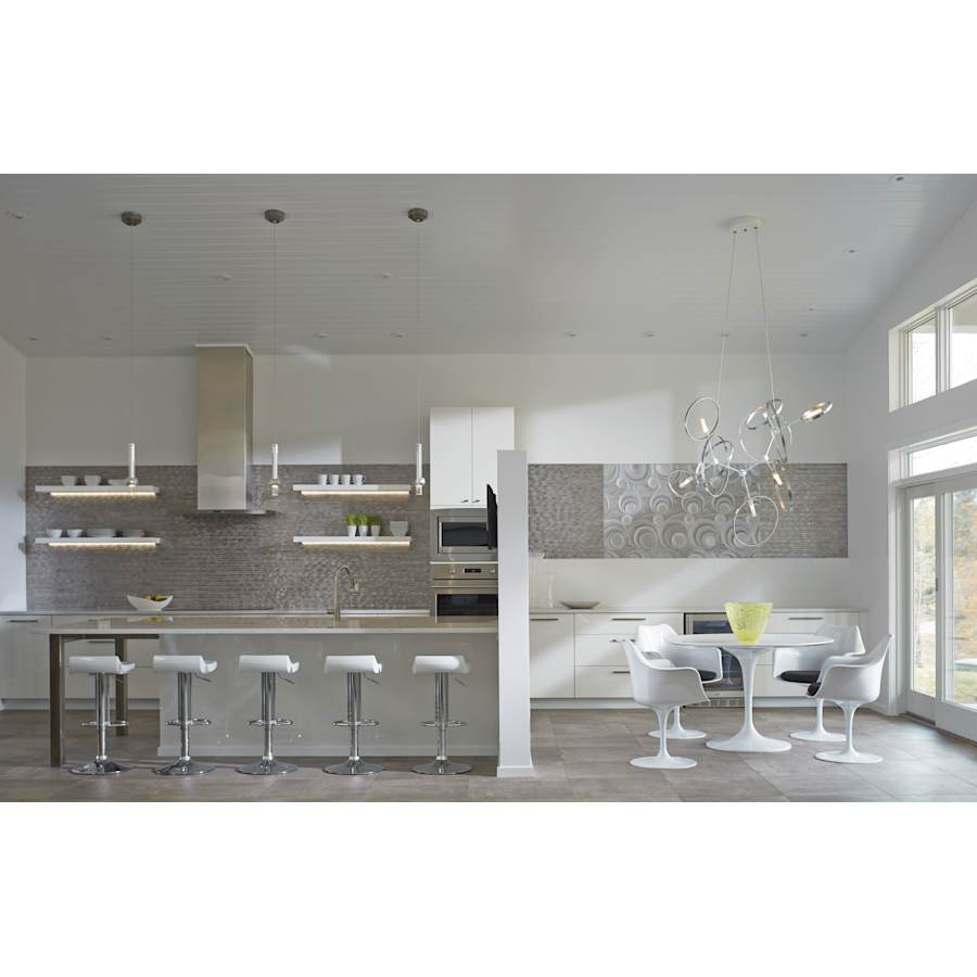 Hubbardton Forge Celesse 6 Light 60" Wide Suspension Linear Pendant