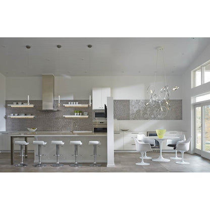 Hubbardton Forge Celesse 6 Light 60" Wide Suspension Linear Pendant