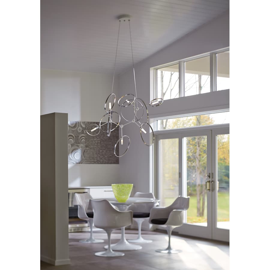 Hubbardton Forge Celesse 6 Light 60" Wide Suspension Linear Pendant