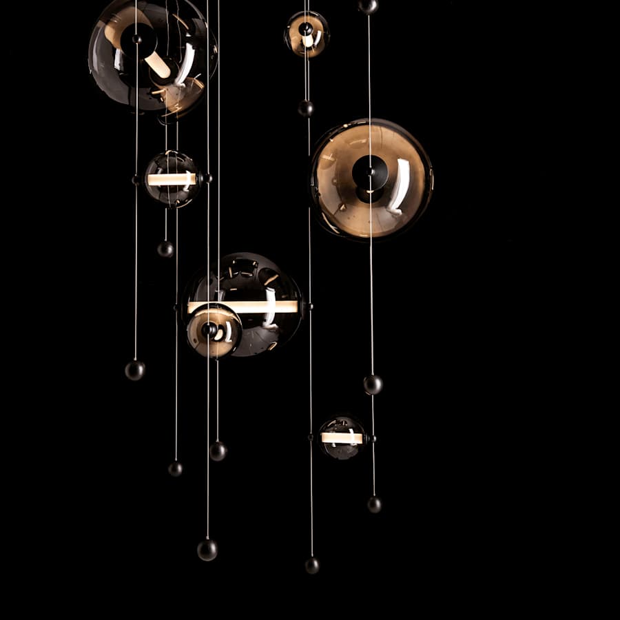 Hubbardton Forge Abacus 36" Wide LED Suspension Multi Light Pendant