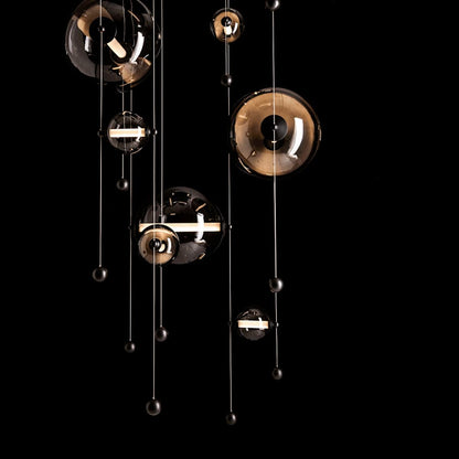 Hubbardton Forge Abacus 36" Wide LED Suspension Multi Light Pendant