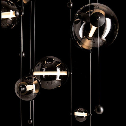 Hubbardton Forge Abacus 36" Wide LED Suspension Multi Light Pendant