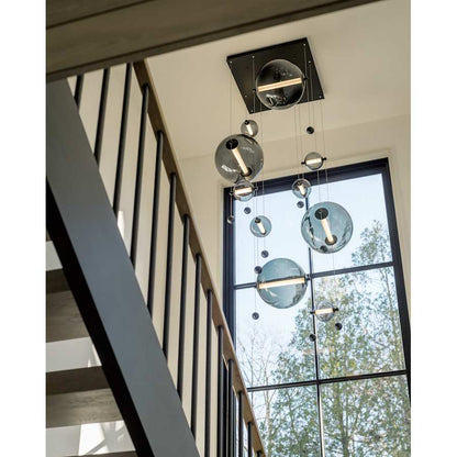 Hubbardton Forge Abacus 36" Wide LED Suspension Multi Light Pendant