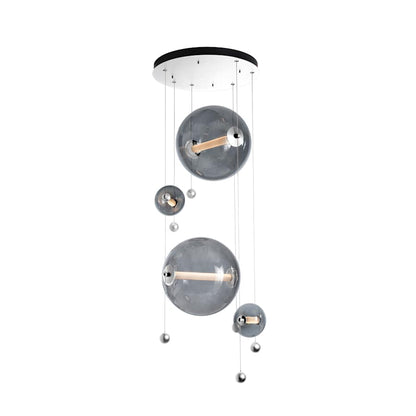 Hubbardton Forge Abacus 20" Wide LED Abstract Multi Light Pendant