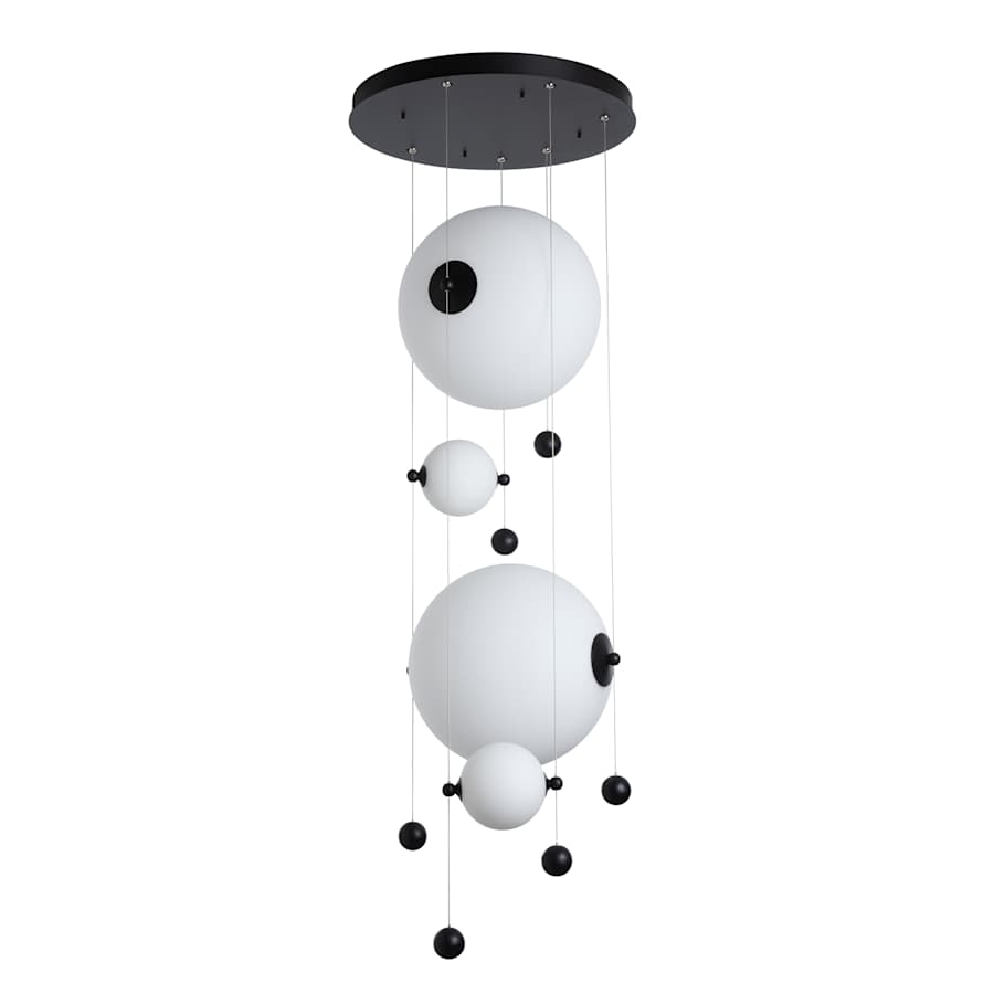 Hubbardton Forge Abacus 20" Wide LED Abstract Multi Light Pendant