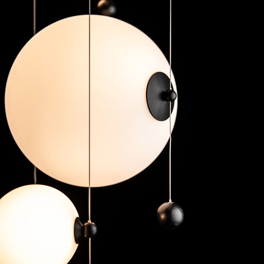 Hubbardton Forge Abacus 20" Wide LED Abstract Multi Light Pendant