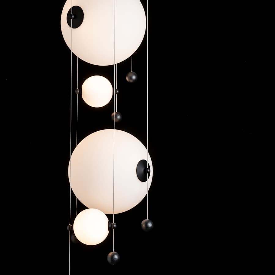 Hubbardton Forge Abacus 20" Wide LED Abstract Multi Light Pendant